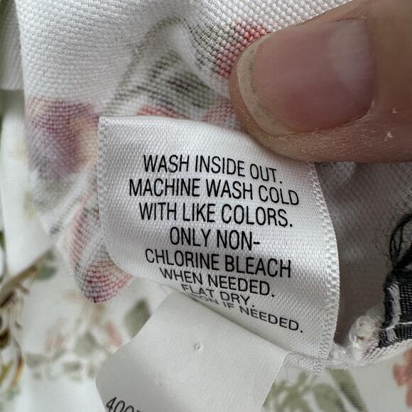 Disney Alice Through the Looking Glass Jacket Womens Small White Floral Boho - Picture 8 of 10